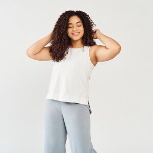 Hi-Lo Top - Sea Salt/White